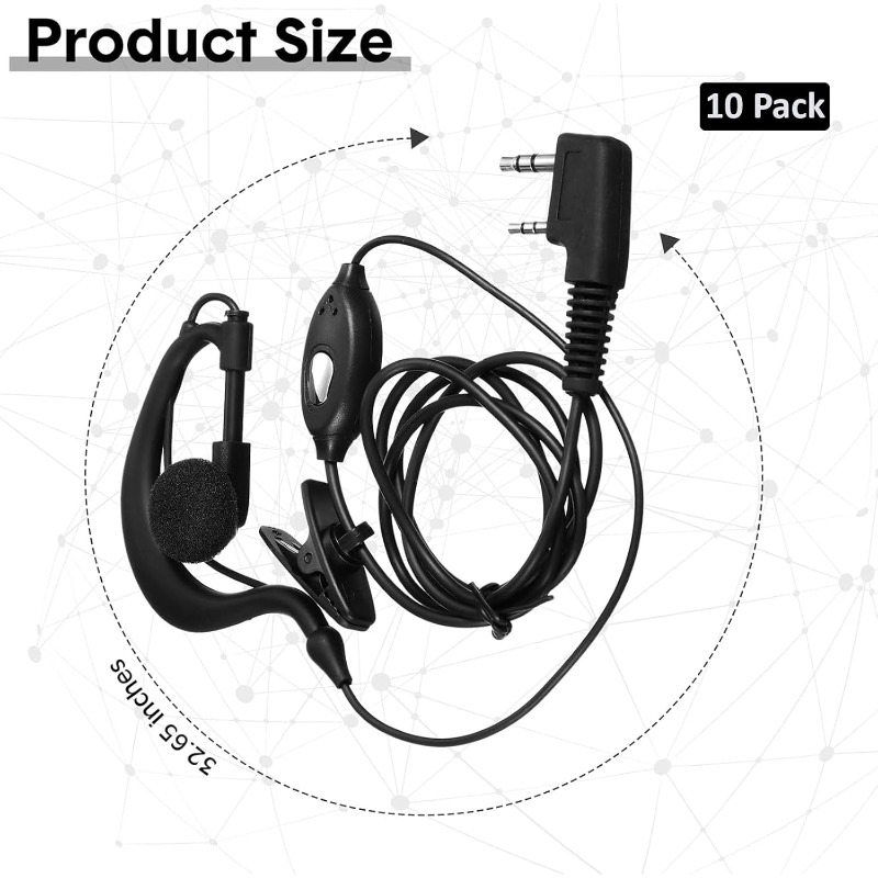 10pcs Walkie Talkie Earpiece w - đánh giá và giá Wired Earphone Mic